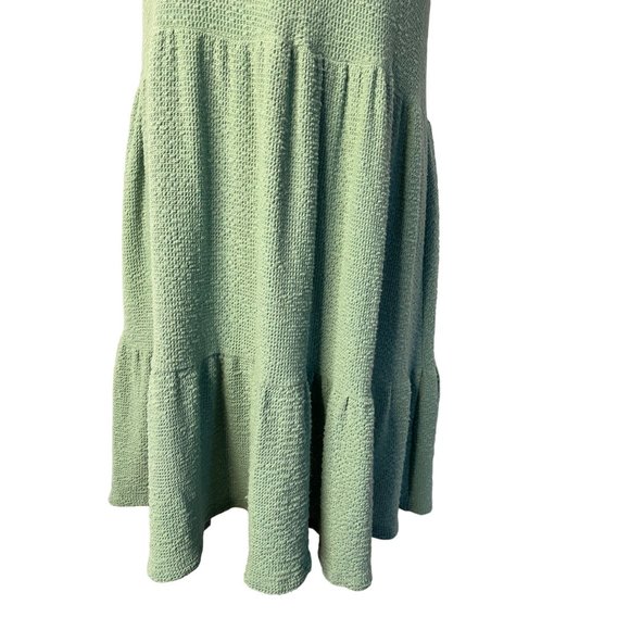 Rolla Coaster Baby Doll Dress Large Green Short Sleeve Round Neck Stretchy Layer - Picture 8 of 14